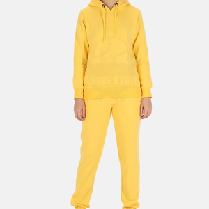 Wholesale Price Women's Regular Fit Pullover Winter Tracksuit Light <b>Weight</b> Casual Style Solid Pattern <b>Stand</b> 100% Cotton Custom - Product Image 1