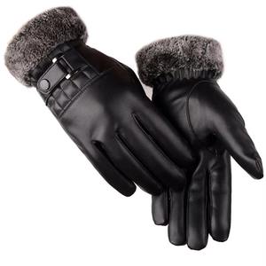 Gants en cuir d'hiver Les femmes portent des gants en cuir chauds pour l'extérieur du Pakistan - Product Image 3
