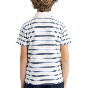 Polo rayé à manches courtes pour garçons, haut à col pour enfants, polyester et élasthanne, écologique, séchage rapide, tricot décontracté, couleurs personnalisées - Product Image 2