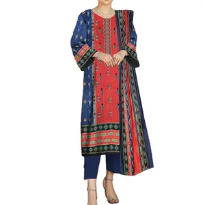 Eenvoudige Pakistaanse Elegante Katoenen Pakken Voor Evenementen En Vrijetijdskleding Nieuwe Mode Topcollectie Voor Dames 2024