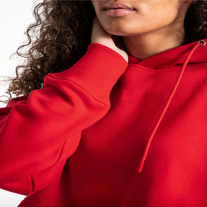 Ventes en gros de sweats à capuche pour femmes, personnalisés avec logo, 45% coton, 55% polyester, doublure en polaire, couleur personnalisée, imprimé sur le devant, coupe courte, hiver - Product Image 2
