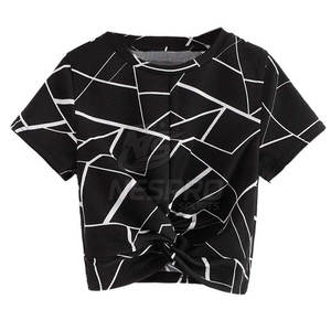 สตรีทแวร์ผ้าคอตตอนแห้งเร็วเป็นมิตรต่อสิ่งแวดล้อมเสื้อครอปสตรีทแวร์ผ้า100% ฤดูร้อน - Product Image 1