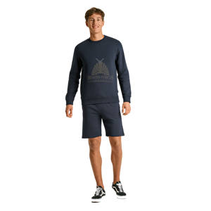 Sudadera corta deportiva con logotipo personalizado y conjunto corto para hombre cuello redondo de alta calidad y conjunto corto Logotipo de serigrafía personalizado - Product Image 1