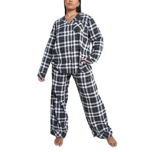 OEM personalizado al por mayor ropa de noche de franela cómodo parejas traje de noche de dos piezas ropa de noche de algodón de franela de alta calidad - Product Image 2