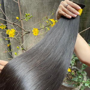 Venta al por mayor 100% Natural Virgen colores cabello humano de alta calidad a granel extensiones de cabello humano - Product Image 2