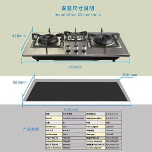Cooktops 3 Burner Home Commercial Blue Best Flame <b>Stove</b> Stand Wok Gas Cooker - Product Image 6