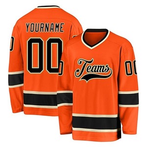 Maillots d'entraînement de hockey sur glace unisexes en coton/fibre de bambou respirants, teints dans la masse, haute qualité, faible MOQ, vente en gros, logo personnalisé, manches courtes - Product Image 4