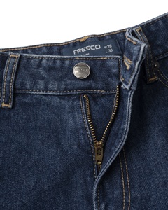 100% coton lavé Technics mi moyen droit bleu tissé OEM service décontracté Vietnam Denim - Product Image 4