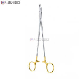 Soporte de aguja JULIAN curvado 20 cm quirúrgico de alta calidad de acero inoxidable sutura costura instrumentos médicos - Product Image 2