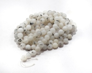 AAA Grade 15 Inch Strand of White 8 mm Round Quartz Crystal and Moonstone Loose <b>Beads</b> for Jewelry <b>Bracelets</b> and Pendant <b>Making</b> - Product Image 2