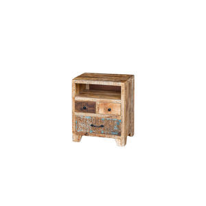 <b>Reclaim</b> <b>wood</b> <b>bed</b> side table in vintage style - Product Image 3