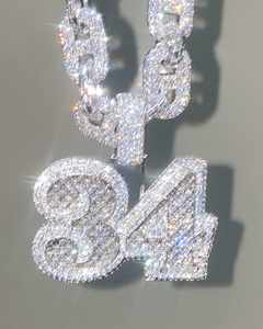 Luxe 925 Sterling Silver Moissanite Diamant Glacé Argent Sac Caution Personnalisable Hip Hop Conception Partie Bijoux Cubain Lien Pendentifs - Product Image 2