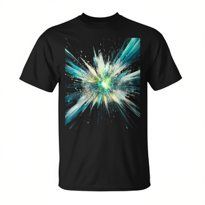 Camiseta Premium con Diseño Artístico de Explosión Espacial Abstracta, Explosión Cósmica Vibrante, Supernova, Ropa Promocional para Cosplay - Product Image 2