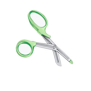 Tijeras de corte de vendaje Tijeras universales 1 Sonda de hoja puntiaguda 180 mm 7 "Mango de plástico verde Tijera de utilidad de acero inoxidable - Product Image 4