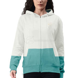 Sudadera con Capucha de Manga Larga para Mujer, 100% Algodón de Alta Calidad, Forro Polar, Cierre de Cremallera, Talla Grande, Color y Logotipo Personalizables - Product Image 1