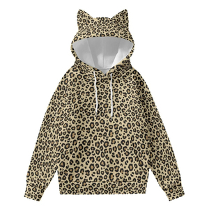 Sudadera con capucha de algodón para mujer, con estampado Digital de gato, personalizada, informal, Unisex, venta al por mayor, 2022 - Product Image 2