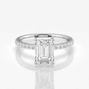 แหวนทอง 18K ประดับเพชรโมอิสซาไนต์ทรงเหลี่ยมมรกต ดีไซน์หรูหราและสง่างาม - Product Image 6
