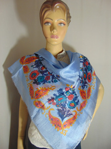 Handmade Luxe Summer Silk Square Scarf for Women Polka Dot Long Neck Wrap Stole Geometric Hair Scarf Headband Perfect Gift India - Product Image 5