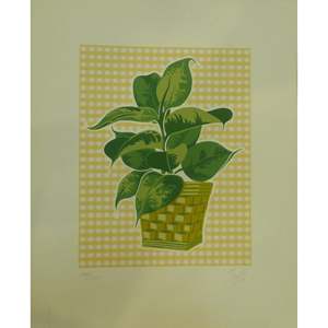 Lienzo con estampado original a mano en español, listo para colgar, para decoración de pared del hogar, 13 x 14, Abcp-233 - Product Image 1