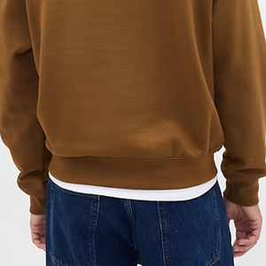 Sweat-shirt pour homme, design uni, col rond et épaules tombantes, couture de haute qualité pour les acheteurs en gros avec logo personnalisé 2026 - Product Image 6