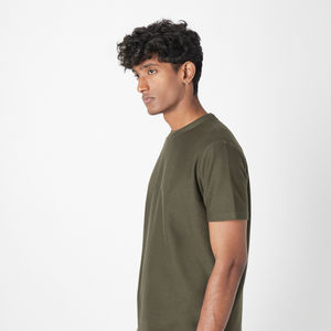 Camiseta Unisex con técnica de lavado ácido y cuello redondo 100% algodón de gran tamaño Boxy Fit Drop Shoulder High Hip Hop Streetwear Crop para Polo Shi - Product Image 1