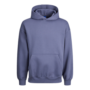 Sudaderas con capucha de calle para hombres adultos 350 Gsm Pullover de manga larga con hombros caídos Sudadera con capucha de talla grande para hombres con bolsillo de canguro - Product Image 4