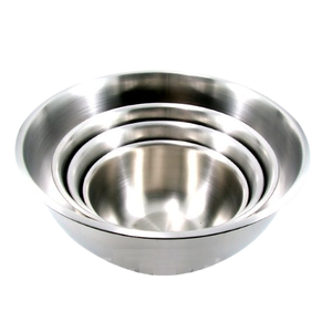 Tazón de servicio decorativo de alta calidad, conjunto de 4 piezas de acero inoxidable de gran tamaño, mezcla profunda, hecho a mano - Product Image 4