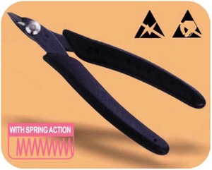 คีมตัดข้างเหล็กกล้าคาร์บอนสูงเกรดอุตสาหกรรม ป้องกันไฟฟ้าสถิตย์ ปลอดภัยสำหรับ ESD เครื่องมือช่าง OEM - Product Image 1