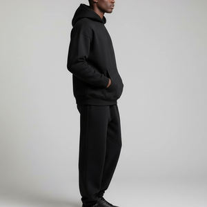 Survêtements à capuche 2 pièces de haute qualité, légers, personnalisables, couleur unie, style streetwear, imprimés délavés à l'acide, broderie personnalisée - Product Image 3