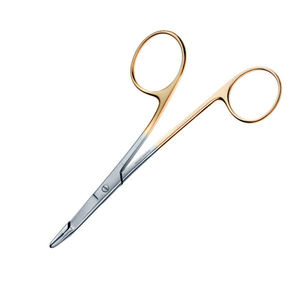 Pinces à aiguilles Gillies mini de haute qualité, à prise souple, en acier inoxydable demi-or, avec ciseaux - Product Image 4