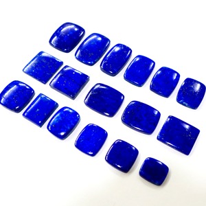 Cabochon d'agate bleue naturelle, pierre précieuse en vrac de forme mixte, taille de mélange polie pour la fabrication de bijoux - Product Image 4