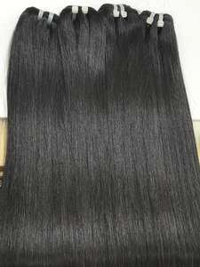 Meilleure Qualité 100% Os Droite Extensions de Cheveux Humains Remy Machine Double Dessiné Prix Usine - Product Image 5