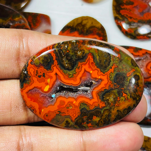 AAA Grade Natural Seam Agate Smooth <b>Healing</b> <b>Crystal</b> High Quality Loose Gemstone Pendant Jewelry Accessories 20-40mm Wholesale - Product Image 2