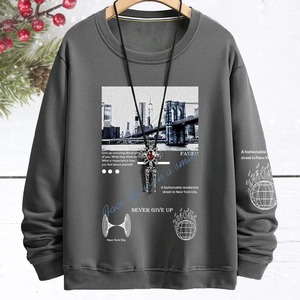 Suéter de punto con logotipo personalizado unisex, suéter de algodón con estampado de talla grande retro de gran tamaño para hombre, suministro ODM - Product Image 6