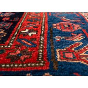 พรมขนสัตว์ถักมือสีน้ำเงิน Aalam รุ่น Paem-523 สำหรับตกแต่งห้องนั่งเล่นในบ้าน พร้อมลวดลายรูปทรงสี่เหลี่ยมผืนผ้าแบบเมดัลเลียน - Product Image 3