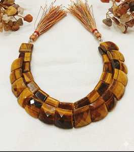 Collier classique de qualité AAA, style Cléopâtre, égyptien, avec des carrés gradués en œil de tigre, collier en pierre naturelle, collier en pierre pour cadeau - Product Image 6