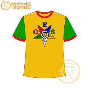 T-shirt Ordre de l'étoile de l'Est en gros Vêtements en jersey de coton T-shirt OES respirant de haute qualité Vêtements grecs pour femmes - Product Image 3