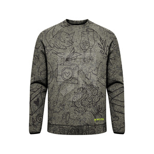 Sweat-shirts à col rond pour femmes, coupe ajustée, en molleton épais, avec broderie frontale et impression sérigraphiée, respirants, pour l'hiver/l'automne, anti-rétrécissement - Product Image 1