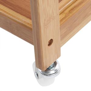 Étagère de cuisine mobile moderne KIBamboo KIB004 avec roulettes 32x60x73cm en bois de chêne - Product Image 4