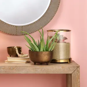 Bol en céramique gravé fait main de luxe, écologique, style américain, décoration moderne pour la maison, centre de table de designer haut de gamme, plaqué et sûr - Product Image 5