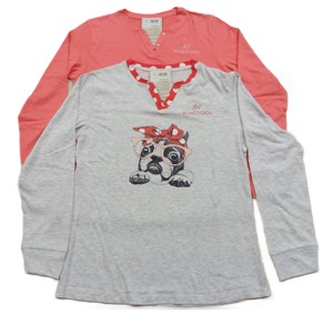 Camiseta con logotipo estampado informal de manga larga personalizada para mujer - Product Image 6