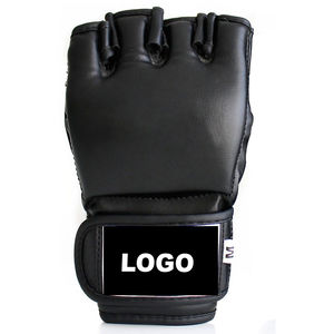 High Quality Custom Logo Leather MMA Gloves with <b>Hand</b> <b>Grips</b> and <b>Adjustable</b> Wrist Strap for Martial Arts and Boxing (Unisex) - Product Image 3