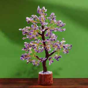 Árbol de los Deseos de Cristal con 300 Cuentas de Amatista, Piedra Natural, Árbol de Cristal Curativo, Ágata, Piedras Naturales en Bruto, Joyería, Halloween - Product Image 2