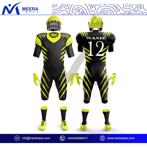 Uniforme de football américain XL personnalisé, ensemble maillot et pantalon, imprimé par sublimation, nom et numéro de l'équipe, vêtements de football sportif - Product Image 2
