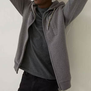 Sudadera con Capucha Extra Grande para Hombre, de Algodón y Felpa, Cálida, Suave, Holgada, Estilo Urbano, con Cierre Completo, Logotipo Personalizado, OEM, ODM, Marca Privada - Product Image 1