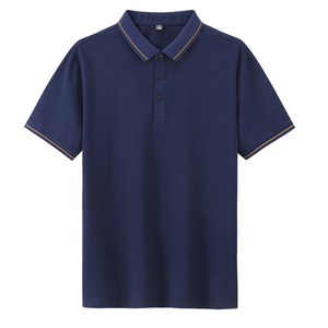 Logo personnalisé de haute qualité imprimé broderie grande taille polyester couleur unie à manches courtes polo de sport pour hommes 10 - Product Image 1