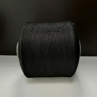 Fil DTY en polyester 100 % recyclé, entièrement personnalisable (OEM & ODM), torsion réglable et direction S/Z, 30D à 600D, teint en masse noir