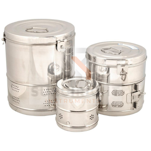 Instrumentos de fórceps dentales y quirúrgicos, tarros, tambor de tocador, tarro de pomada de acero inoxidable, uso médico por instrumentos Surgiright - Product Image 1