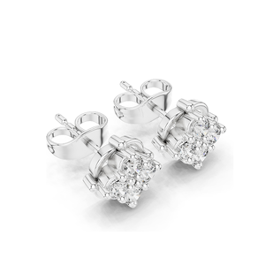 Boucles d'oreilles clous en diamant de laboratoire 0,48 CT pour femmes, clarté VVS-VS, or 18 carats, 14 carats, 10 carats et argent 925, or rose, or jaune, or blanc - Product Image 4