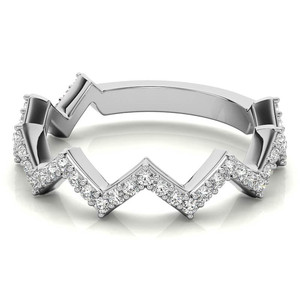 Bague d'éternité en moissanite en forme de couronne SHREYA DIAM pour femme, en argent 925, sertie pavé, bijoux de mariage de luxe et tendance - Product Image 4